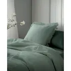 Bedding set 140x200 cm mint solid with ruffle Pure 23 — Photo 2