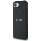 Guess Grained Ring MagSafe Case for iPhone 16e - Black — Photo 2