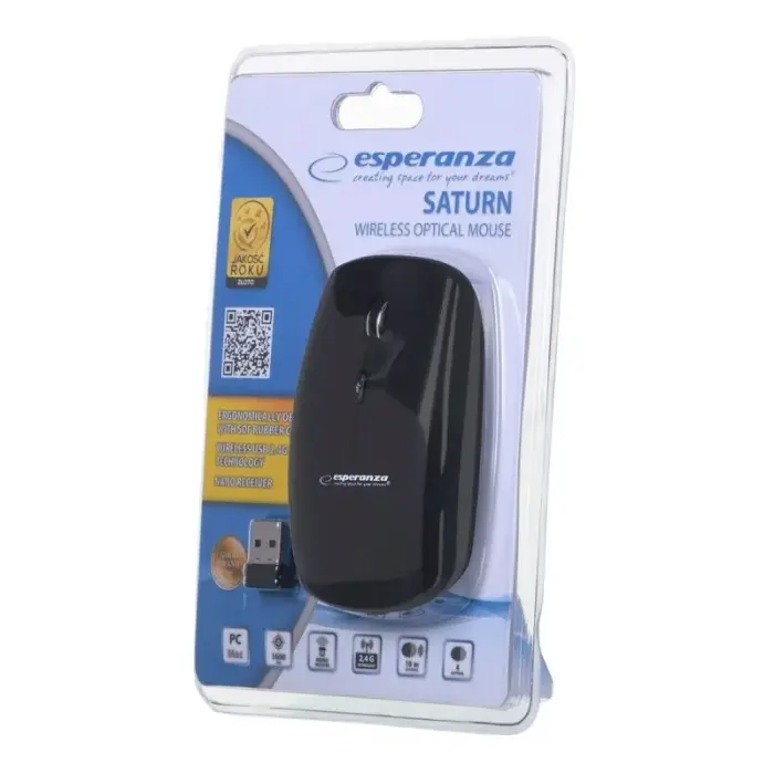 Esperanza EM120K Wireless Optical Mouse – Black/Silver