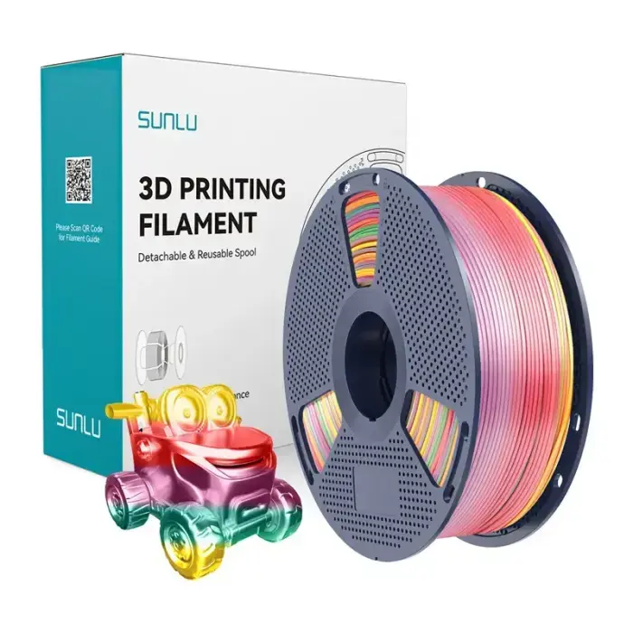 Sunlu PLA+ Silk filaments (Rainbow 01)