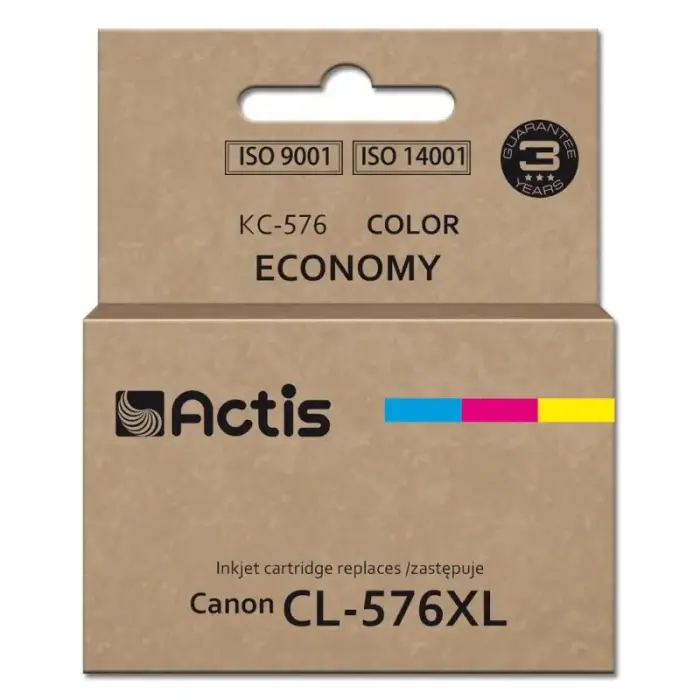 Actis KC-576 tintes kasetne (aizstājējs Canon CL-576XL) – krāsaina