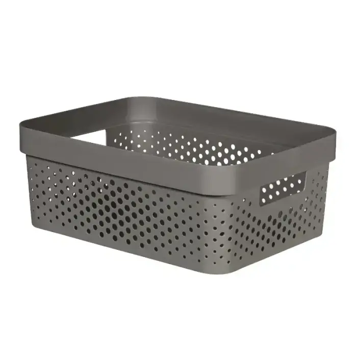 Infinity Pārstrādāta Kaste 11L 36x27x14cm tumši pelēka