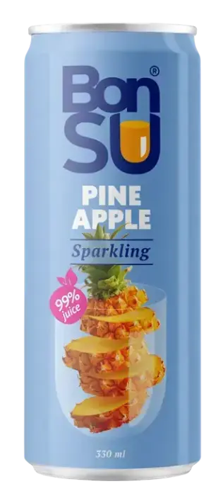 BONSU Gāzēts ananāsu sulas dzēriens, 330 ml (DEP)