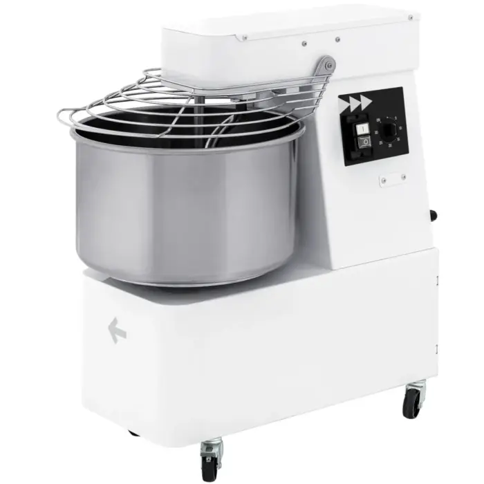 Prismafood Spiral Dough Mixer with Fixed Bowl, 2 Speeds, 128 kg/h, 48 L, 400 V, 2200 W