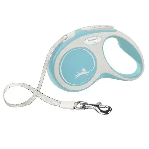 Trixie New COMFORT Retractable Tape Leash for Dogs, XS: 3 m, Light Blue