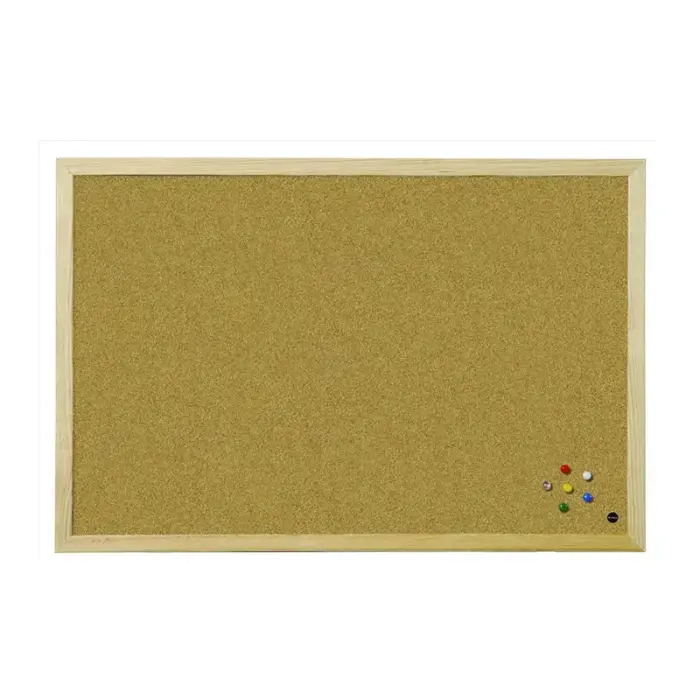 Korķa tāfele Bi-Office Budget, 80x60 cm, priedes koka rāmis