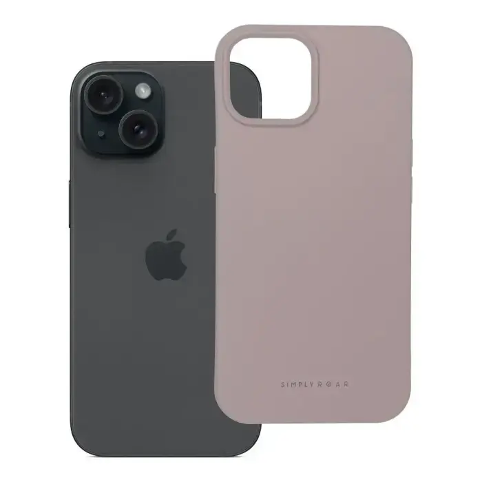 Roar Space dėklas iPhone 15 - pudros rožinė