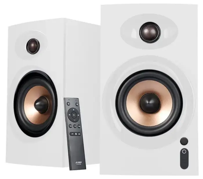 FENDA F&D speakers R23BT WHITE/ 2.0/ 40W/ wooden/ BT/ Optical/ USB input/ remote control/ black