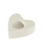 Keraminė žvakidė Riso 2 9x9x3 cm, kreminė Photo