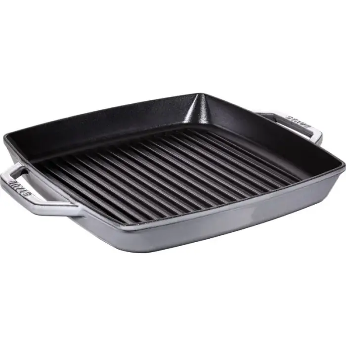 Grill pan STAUB Square Cast Iron 33 cm 40511-785-0, graphite