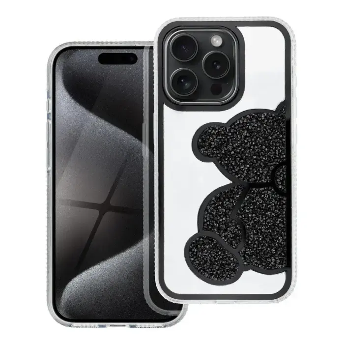 TEDDY BEAR vāks iPhone 16 Pro Max black