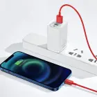 Baseus USB - Lightning kabelis priekš iPhone 2.4A 1m Sarkans — Foto 9