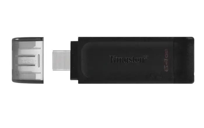 Kingston DataTraveler 70 64GB USB-C atmintinė – juoda
