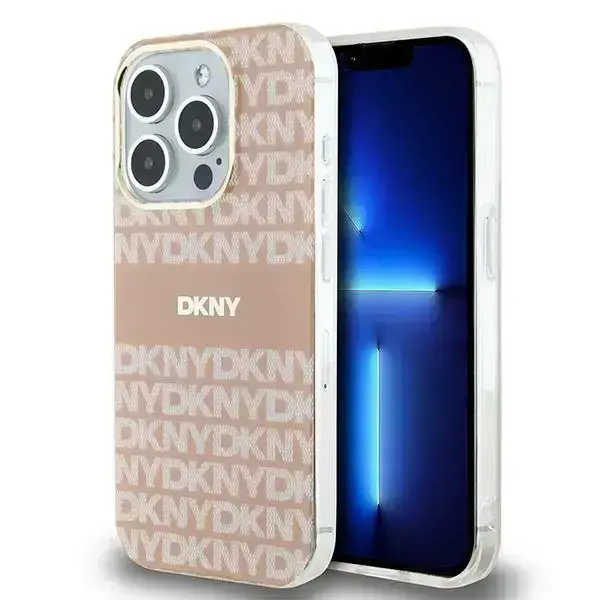 DKNY IML Mono & Stripe MagSafe Case for iPhone 15 Pro Max - Pink