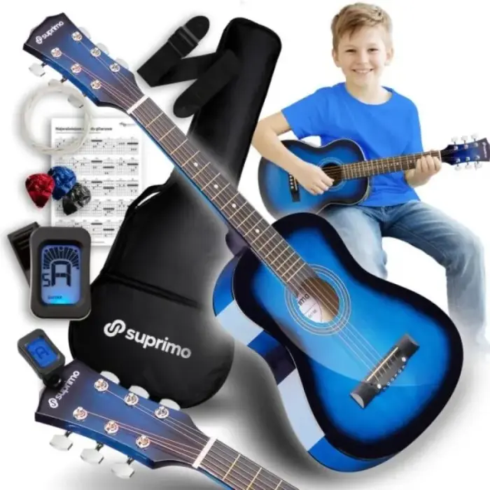 Akustinė gitara SUPRIMO JRA SET BB 1/4, juoda/mėlyna