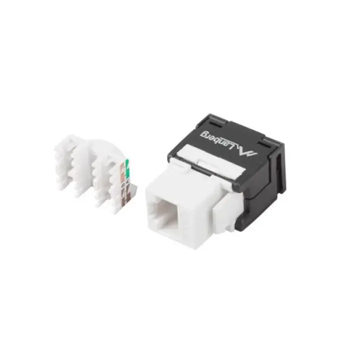 LANBERG tool-free Keystone jack CAT.6 UTP 180°