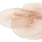 Table placemat Daria 38 cm copper round with openwork pattern Eurofirany Photo