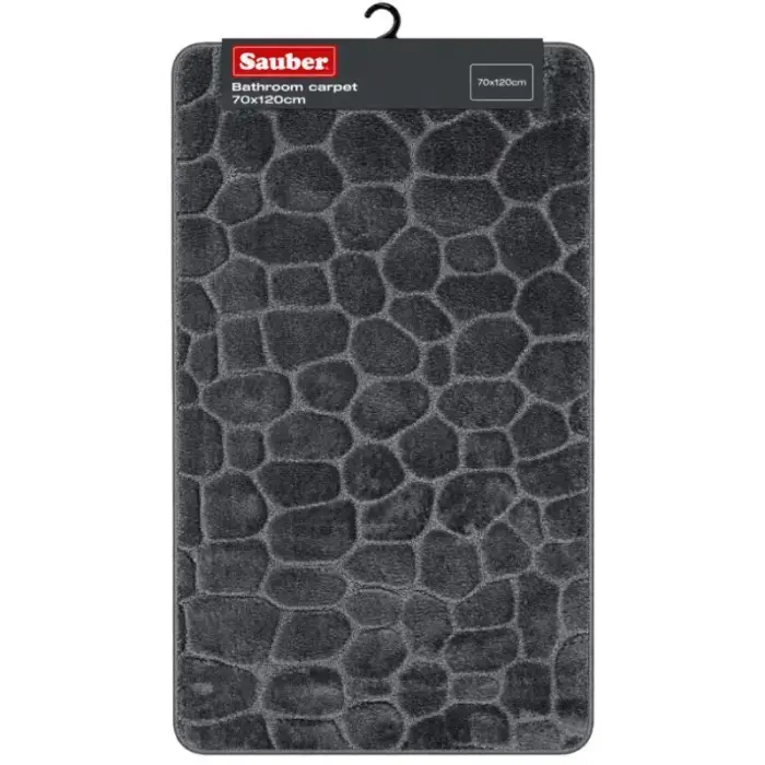 Vannitoa vaip 70x120cm tumehall kivimustriga