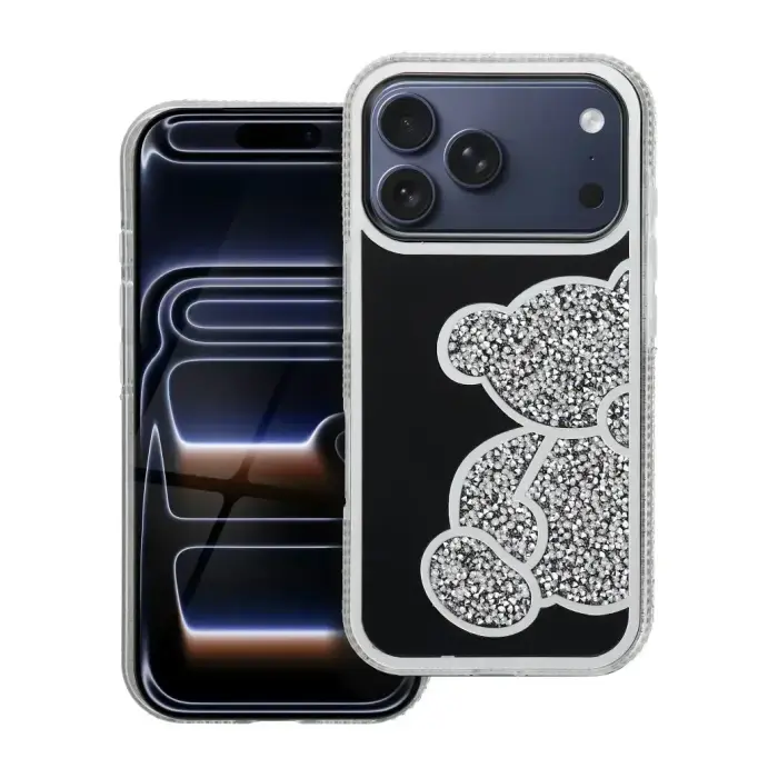 TEDDY BEAR Case for iPhone 17 Pro silver