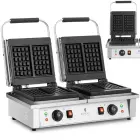 Double rectangular waffle maker for 4 Belgian waffles 2 x 2000 W — Photo 1