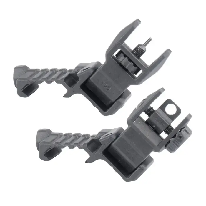 DLG Tactical - Folding Offset Sights Low Profile - Black - DLG-184