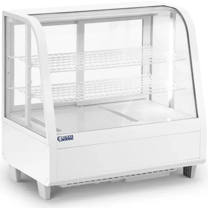 refrigerated display case ekspozycyjna przeszklona 3 poziomy 100 l - biała