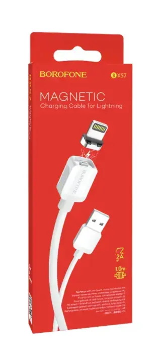 Borofone BX57 кабель для передачи данных и зарядки | USB-A на Lightning | 12W | 1м | Белый