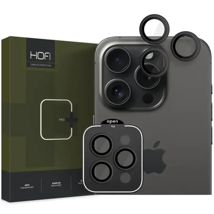 Hofi Camera Cover CamRing Pro+ kameras aizsargs iPhone 15 Pro / 15 Pro Max - Melns