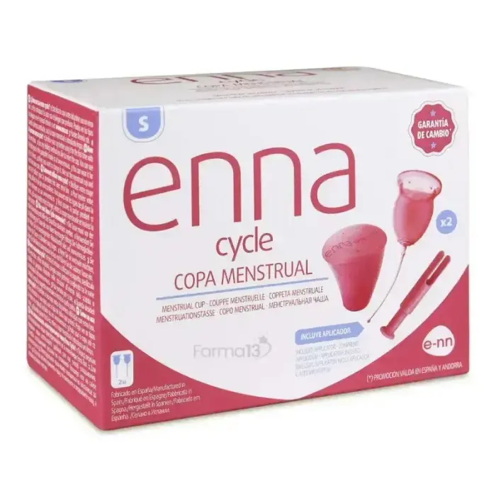 Enna Cycle Menstrual Cup Size S 2 Units + Applicator