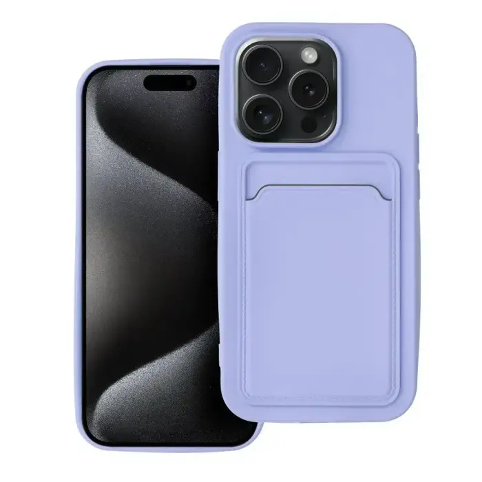 Card Case for iPhone 15 Pro, Purple