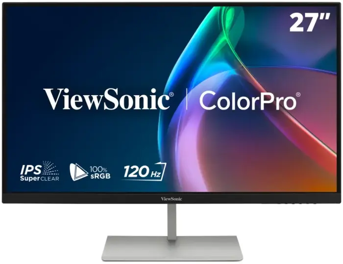 ViewSonic VP2766-2K 27" QHD 3 sides Frameless SuperClear IPS monitorius  s 100% sRGB, 90W USB-C, juodas