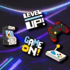 3D Sticker GameOn 5pcs set Фото num