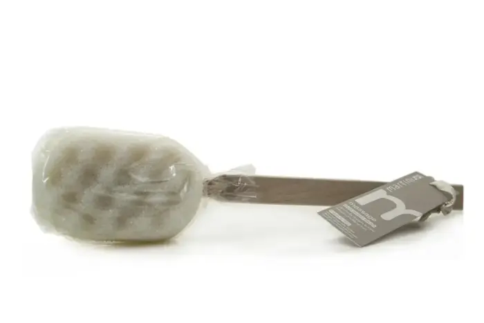Natural sponge brush with massage side