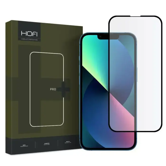 HOFI GLASS PRO+ aizsargstikls iPhone 13 | iPhone 13 Pro | iPhone 14 melns