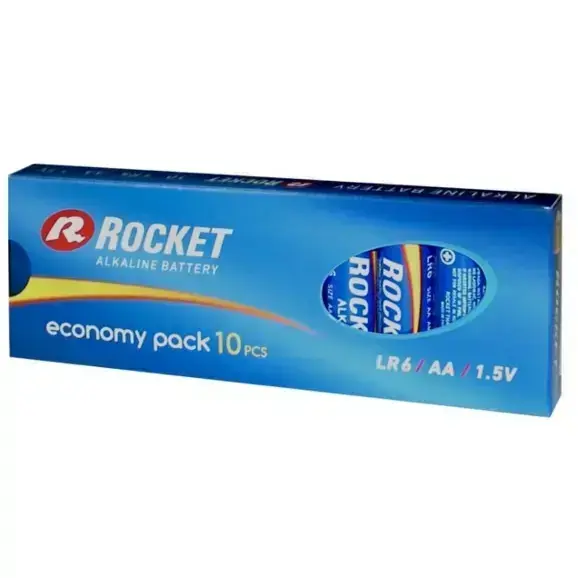 Rocket LR6-10BB (AA) Alkaline Batteries, 10 pcs