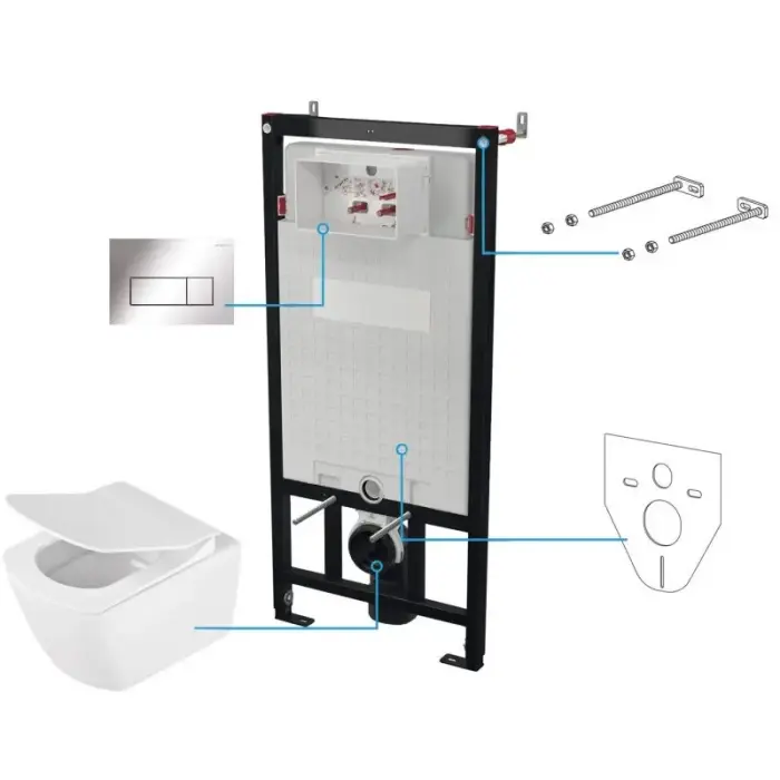 6-in-1 concealed toilet set