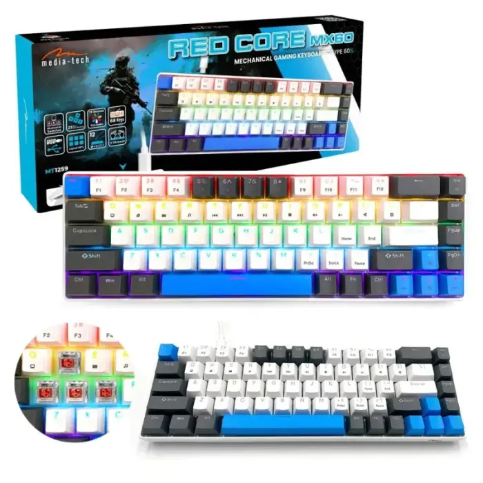 MEDIA-TECH MECHANICAL KEYBOARD 60% MT1259