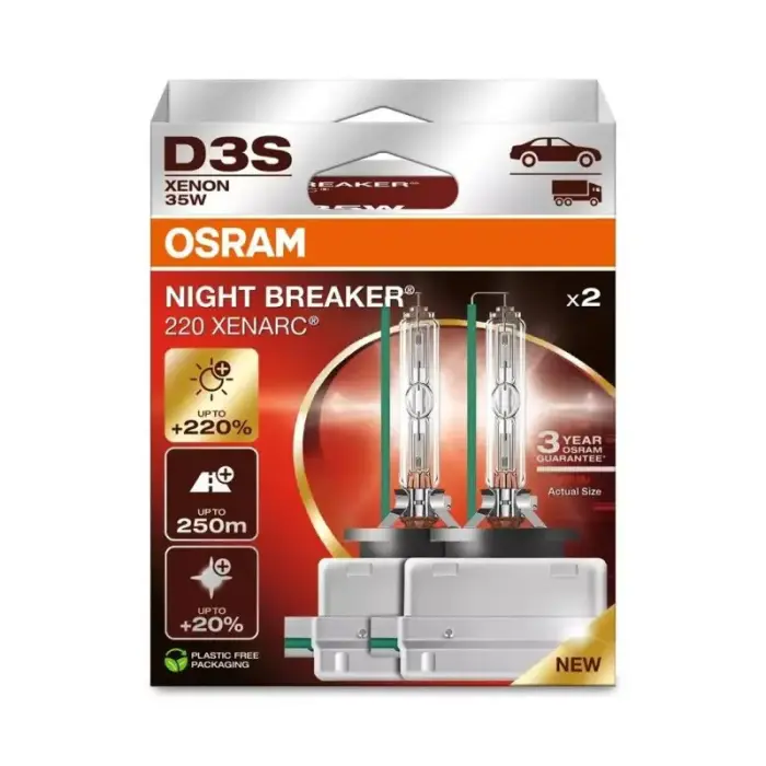 D3S 42V 35W PK32D-5 XENARC NIGHT BREAKER 220 White 4500K pirnide komplekt