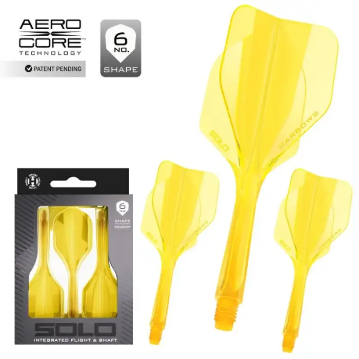 Shaft + Harrows Solo feather - yellow - długość: short