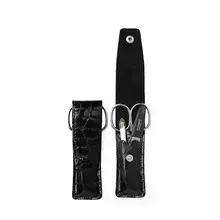 PL808 Synthetic Leather Solingen Black Travel Manicure Set