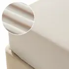 Fluffy Light Beige Solid Microfiber Fitted Sheet 200x220 cm — Photo 1