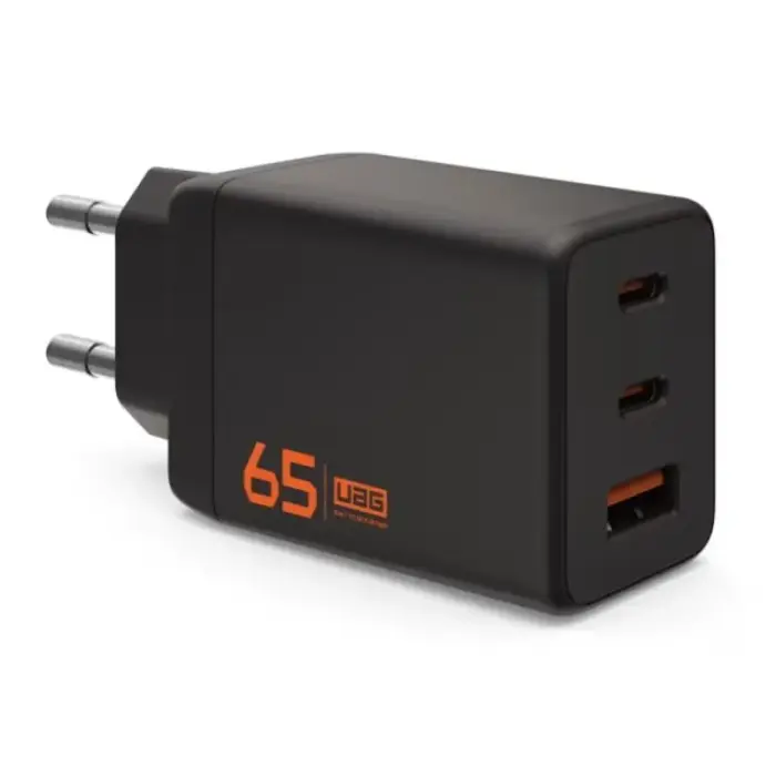 Urban Armor Gear 9B443711V4040 Portable Device Charger – Headphones, Smartphone, Universal, Tablet, Laptop, Orange, Black, AC, Fast Charging, Internal