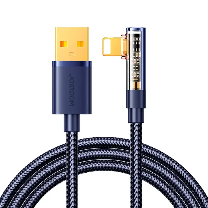 Joyroom S-UL012A6 täisnurkne kaabel iPhone'ile USB-A - Lightning 2.4A 1.2m - Sinine