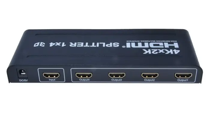 PremiumCord HDMI splitter 1-4 porty металлический s питаниеm, 4K, FULL HD, 3D