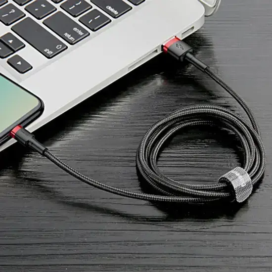 Baseus Cafule data transfer and charging cable | USB-A to Lightning | 12W | 1m | black Photo