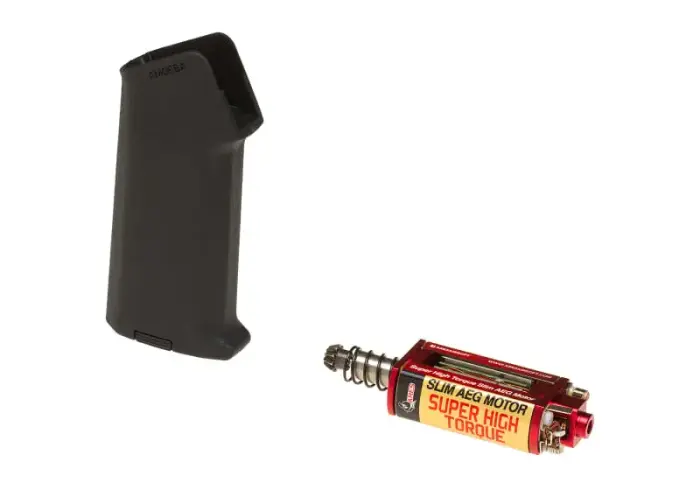 Super High Torque Slim Motor + Amoeba Slim Pistol Grip – Black
