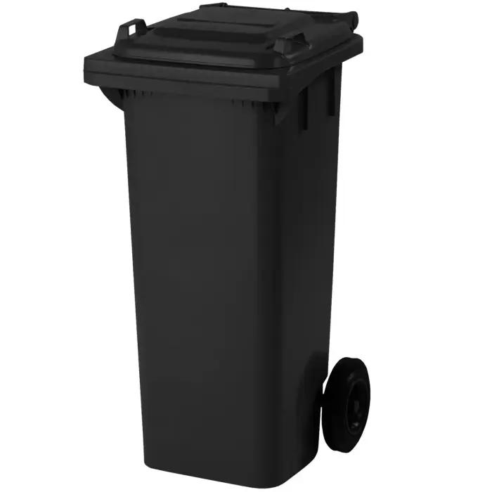 EUROPLAST 80L Waste Bin, Black