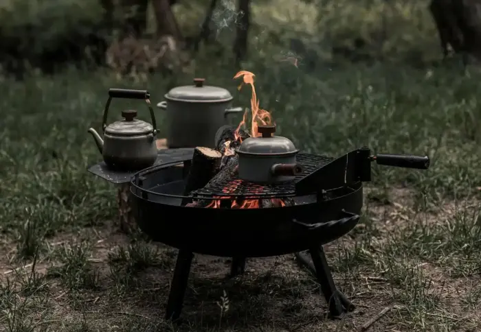 Barebones Cowboy Fire Pit Grill System Small Photo