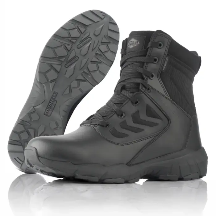 Combat Boots Merrell Fullbench Tactical 8" Zip Waterproof Tactical - Black
