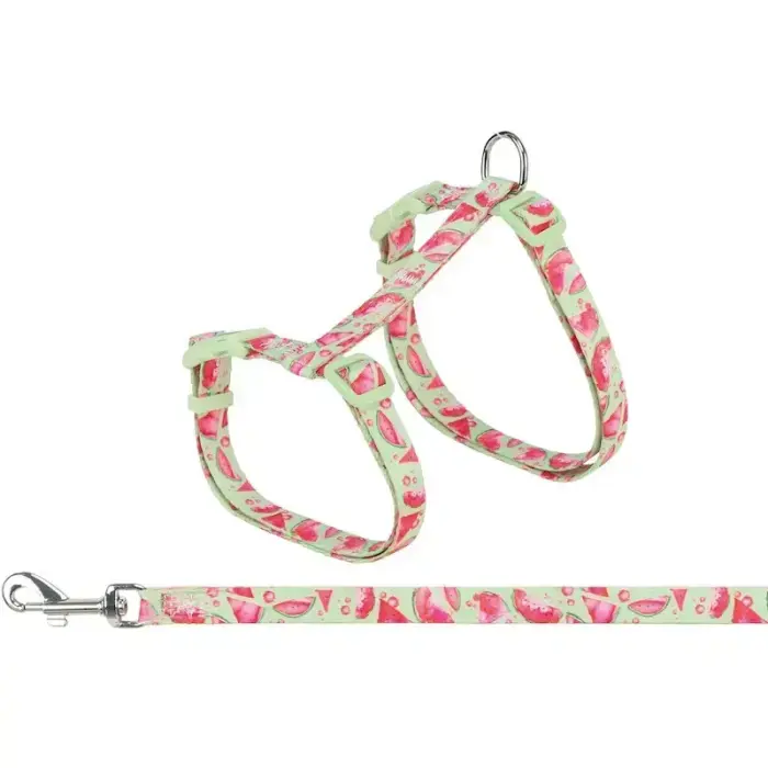 Trixie Cat Harness with Lead, Flower Power, 35–59 cm/13 mm